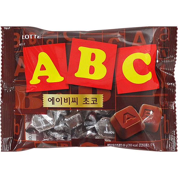 [롯데] ABC초콜릿/밀크 72g (내수용)