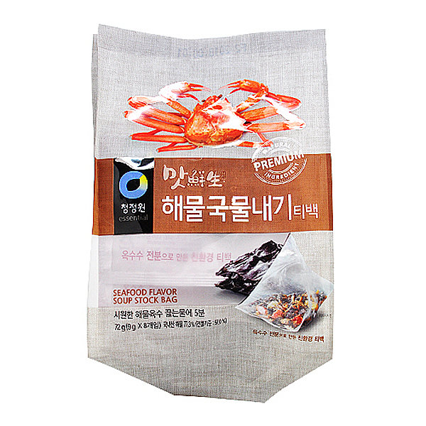 [청정원]  맛선생해물로맛을낸 만능육수티백 72g