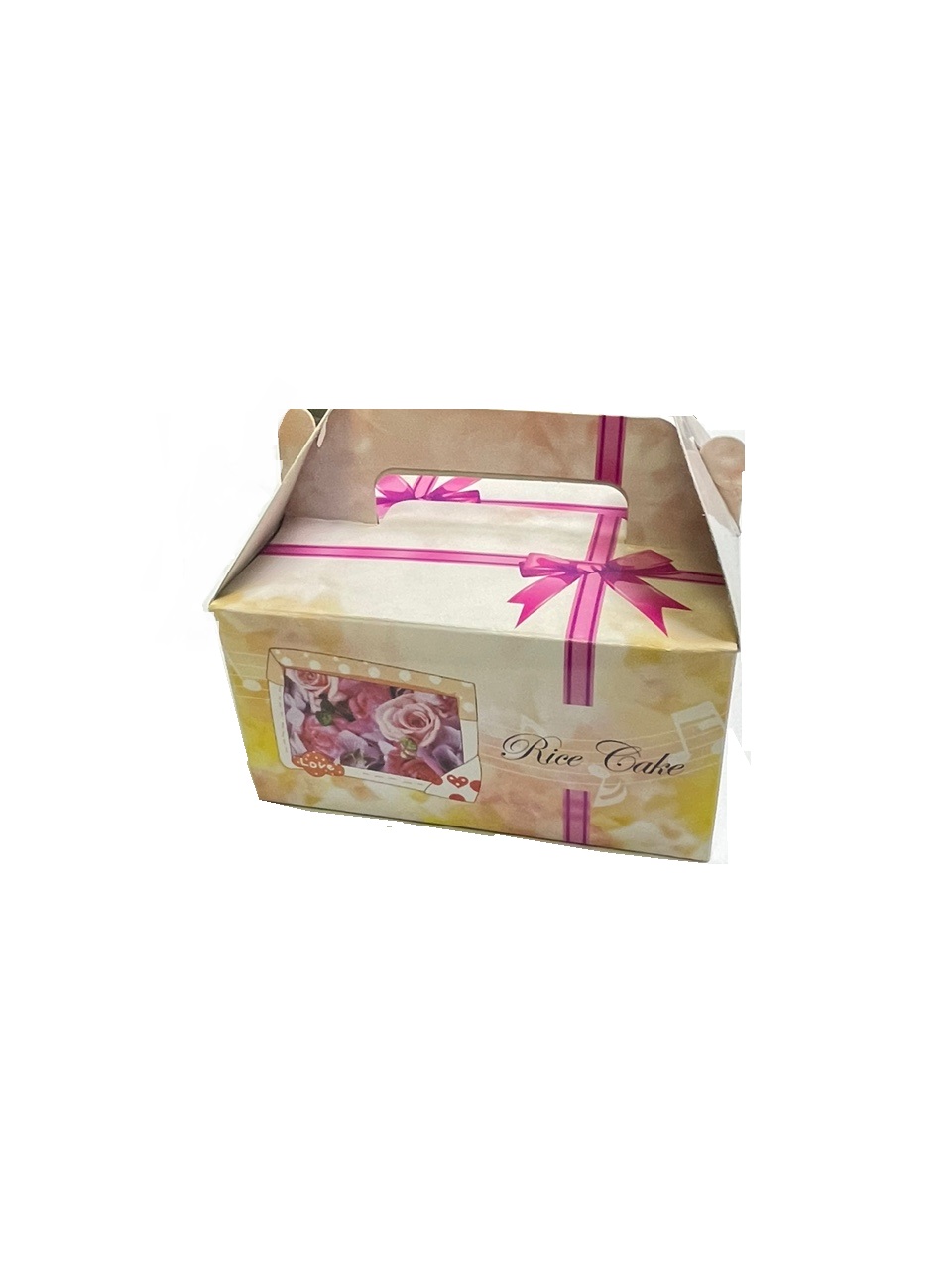 (DKJ) 선물용 미니 떡 박스 1개(가로14.5*세로11*높이 7.5cm)/영양떡,두떱떡, 백설기,인절미400g, 송편400g,꿀떡 400g등 포장가능